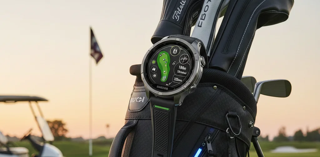 Montre de golf sur un sac.